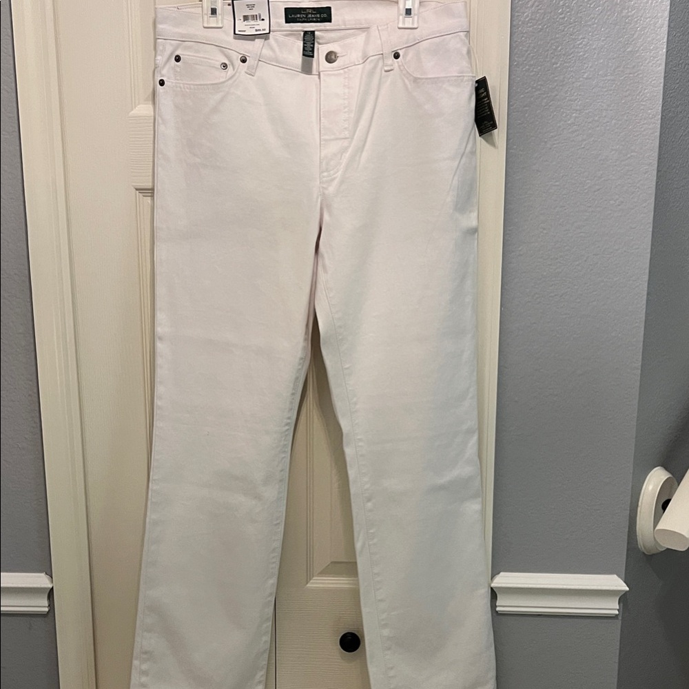 Ralph Lauren Women's White Straight Leg Jeans